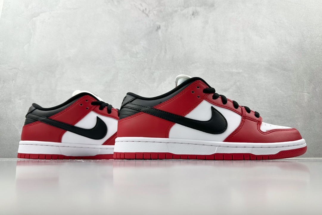 口碑神作 外贸特供 Nike Dunk SB Low Pro ”chicago” 芝加哥 黑白红 BQ6817-600