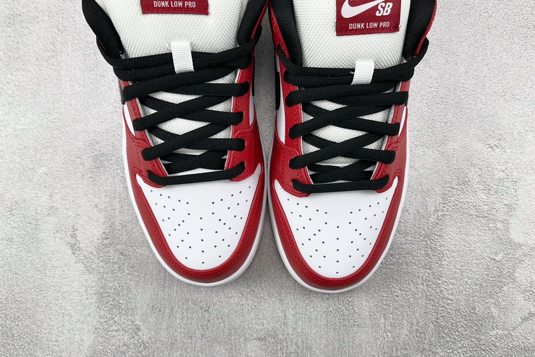 口碑神作 外贸特供 Nike Dunk SB Low Pro ”chicago” 芝加哥 黑白红 BQ6817-600
