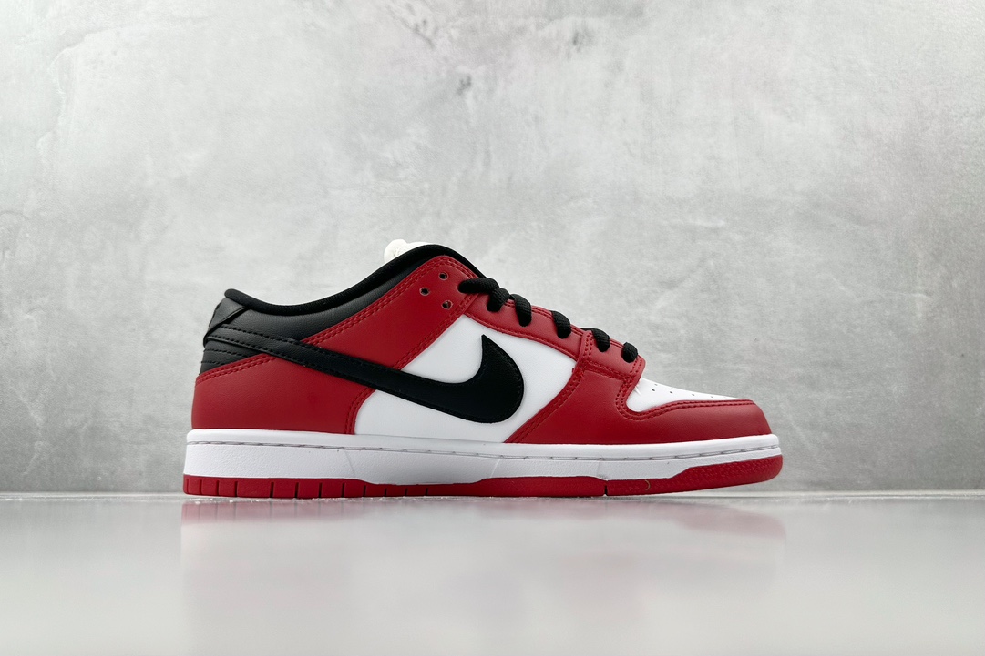 口碑神作 外贸特供 Nike Dunk SB Low Pro ”chicago” 芝加哥 黑白红 BQ6817-600