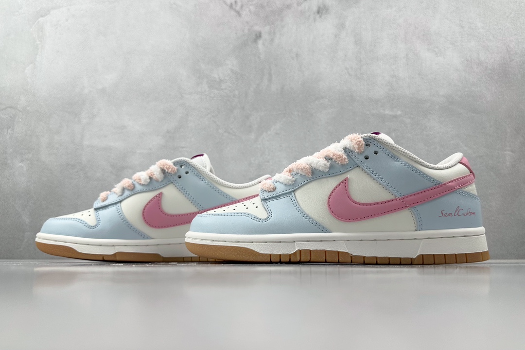 【定制球鞋】 Nike Dunk Low 樱花校园 SAML 多巴胺 粉蓝 FD9922-151