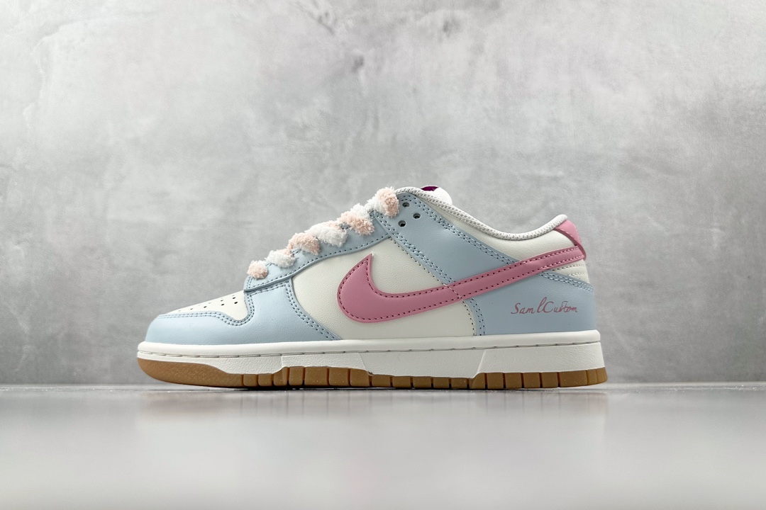 【定制球鞋】 Nike Dunk Low 樱花校园 SAML 多巴胺 粉蓝 FD9922-151