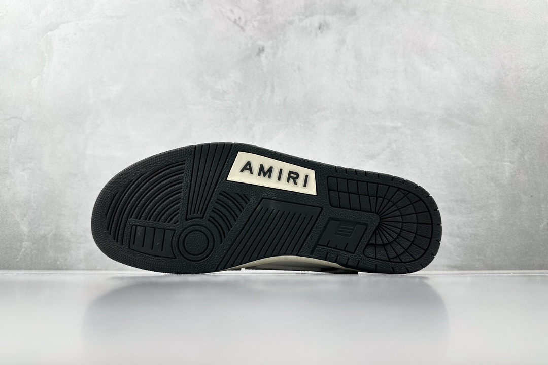 AMIRI Skel-Top Low Black and White Bone Shoes PXMFS002-004