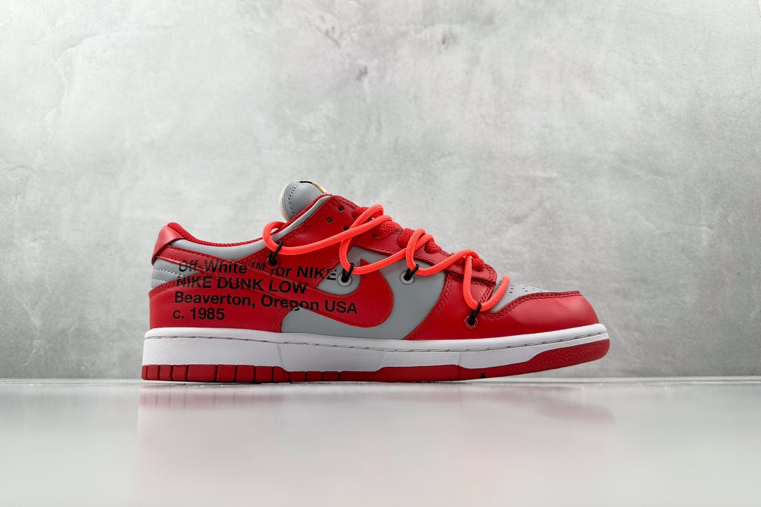 Off-White x Nike Dunk LOw LTHR OW联名 红 CT0856-600