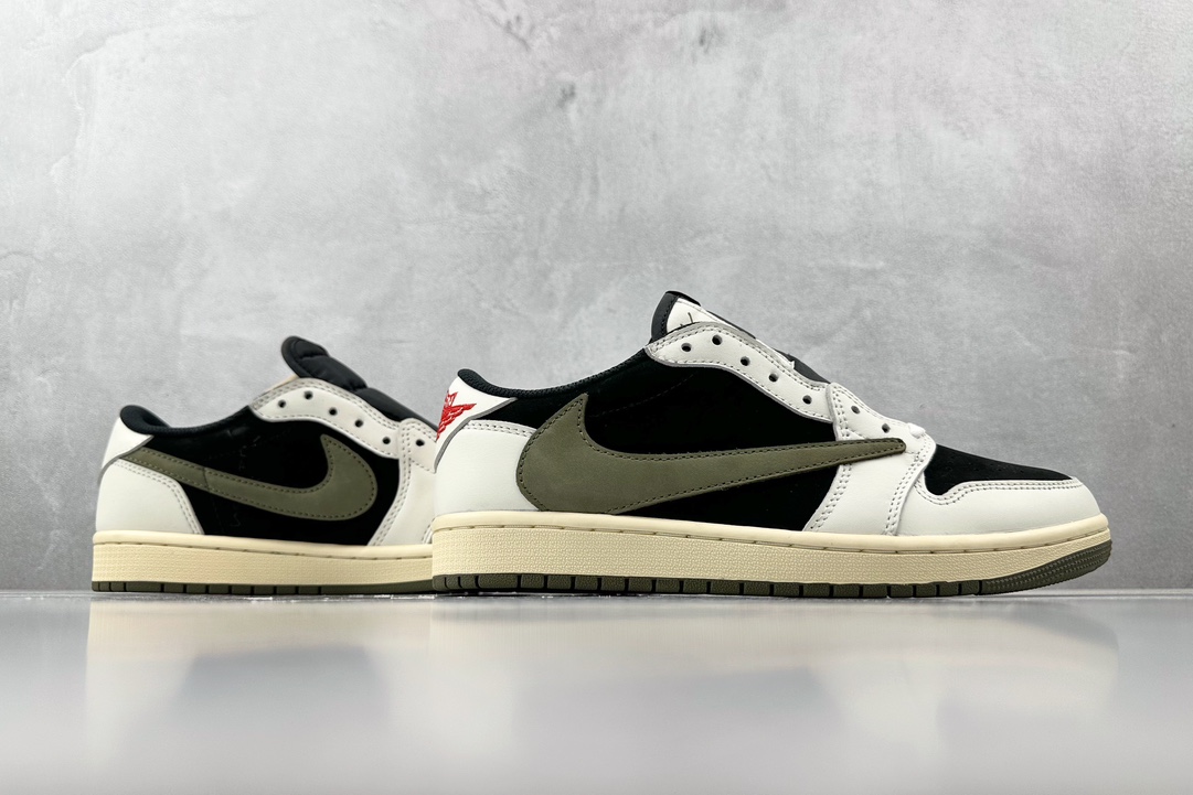 Travis Scott x Jordan Air Jordan 1 Low ”Medium Olive” 联名款黑绿橄榄 DZ4137-106