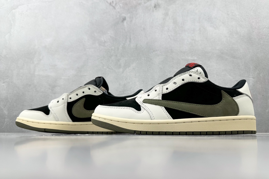 Travis Scott x Jordan Air Jordan 1 Low ”Medium Olive” 联名款黑绿橄榄 DZ4137-106