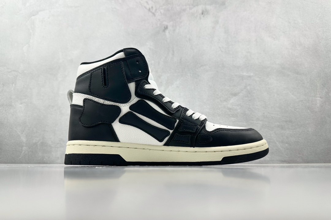 AMIRI Skel-Toe Hi bone design high top black and white MFS002-004