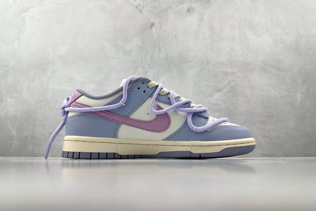 260 【定制球鞋】 Nike Dunk Low RISK 郁金香 爱心扣莫奈紫 DD1503-500