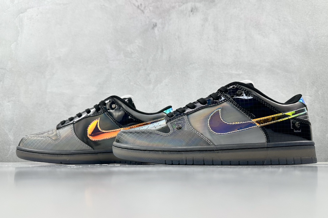 280 Nike Dunk Low ”Hyperflat” Black and Multi-Color 灰黄 FV3617-001