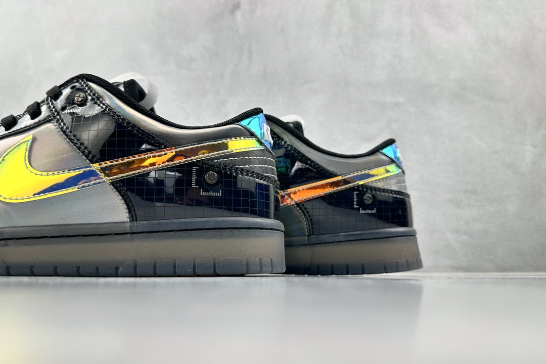 280 Nike Dunk Low ”Hyperflat” Black and Multi-Color 灰黄 FV3617-001