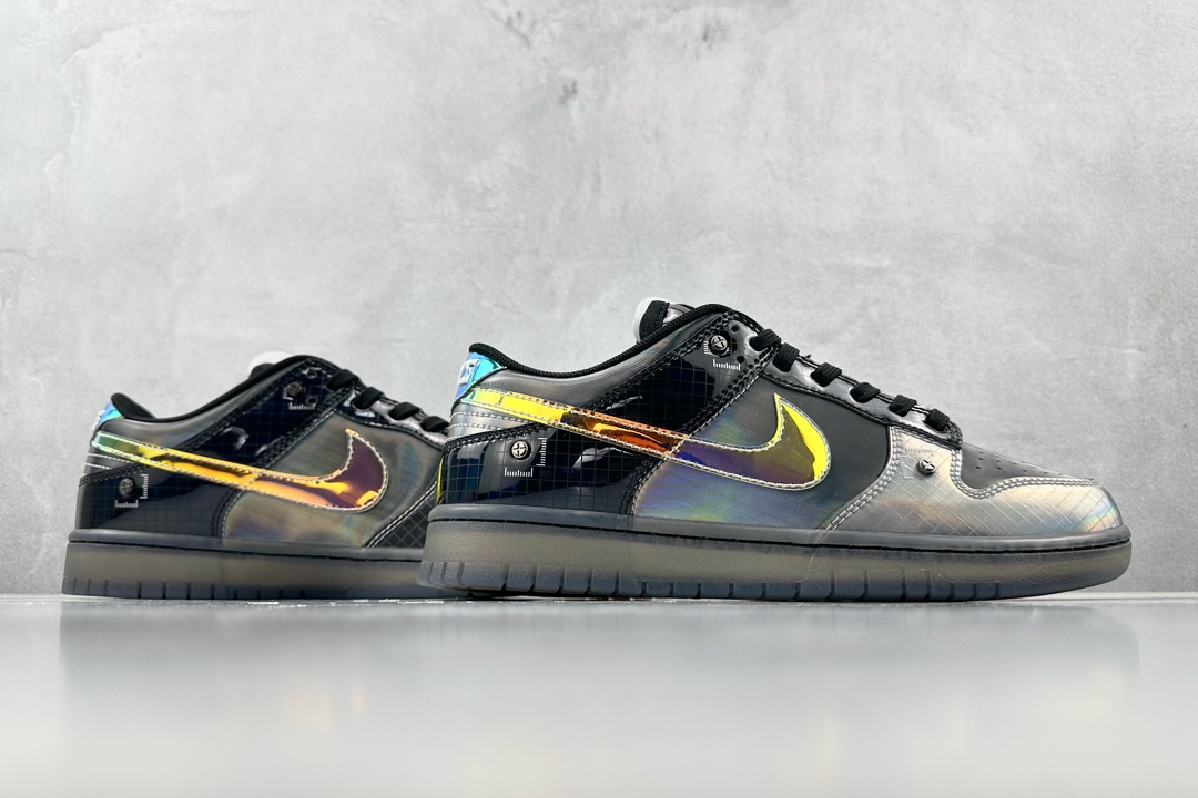 Nike Dunk Low ”Hyperflat” Black and Multi-Color FV3617-001