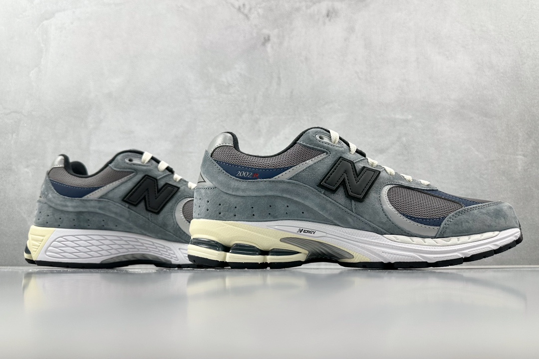 Top original JJJJound x New Balance NB 2002R gray, blue and black M2002RU2