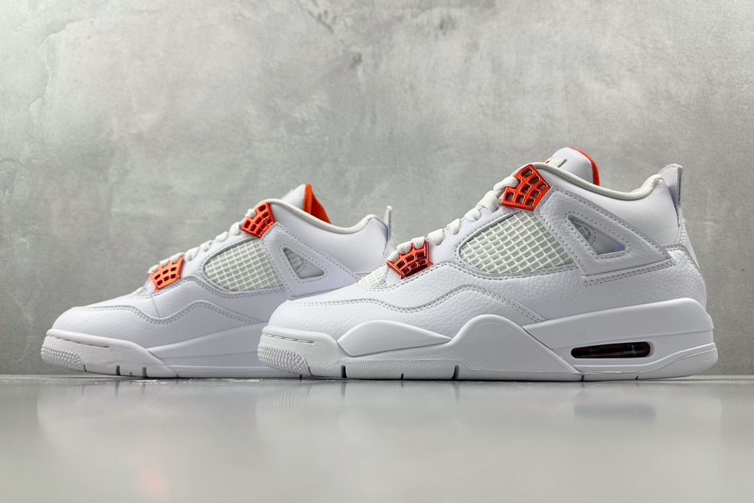 口碑神作 外贸专供 独含 49.5 50.5 Jordan Air Jordan 4 retro ”orange metallic”白橙 CT8527-118