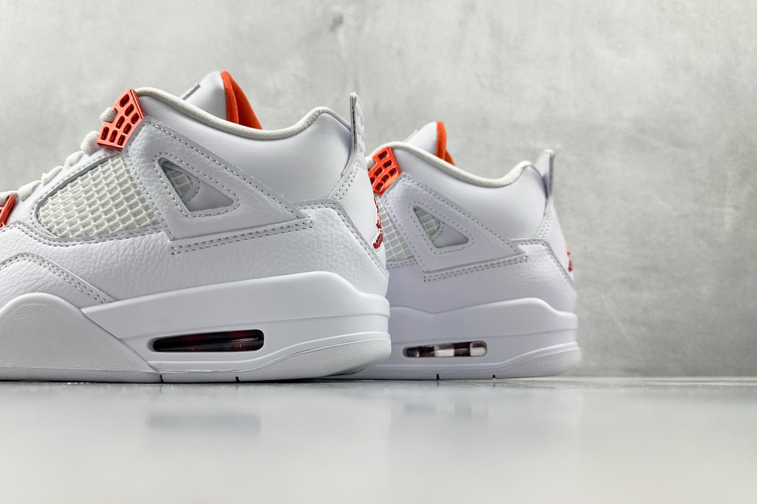 口碑神作 外贸专供 独含 49.5 50.5 Jordan Air Jordan 4 retro ”orange metallic”白橙 CT8527-118