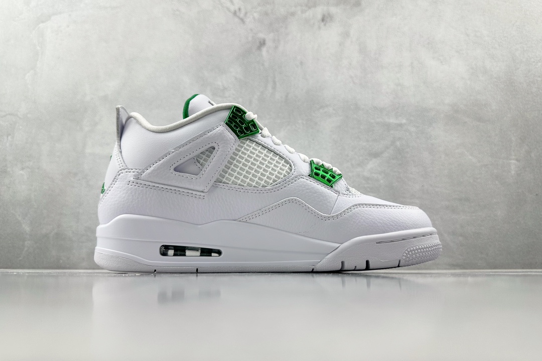 300 口碑神作 外贸专供 独含 49.5 50.5 Jordan Air Jordan 4 retro ”green metallic” 白绿 CT8527-113