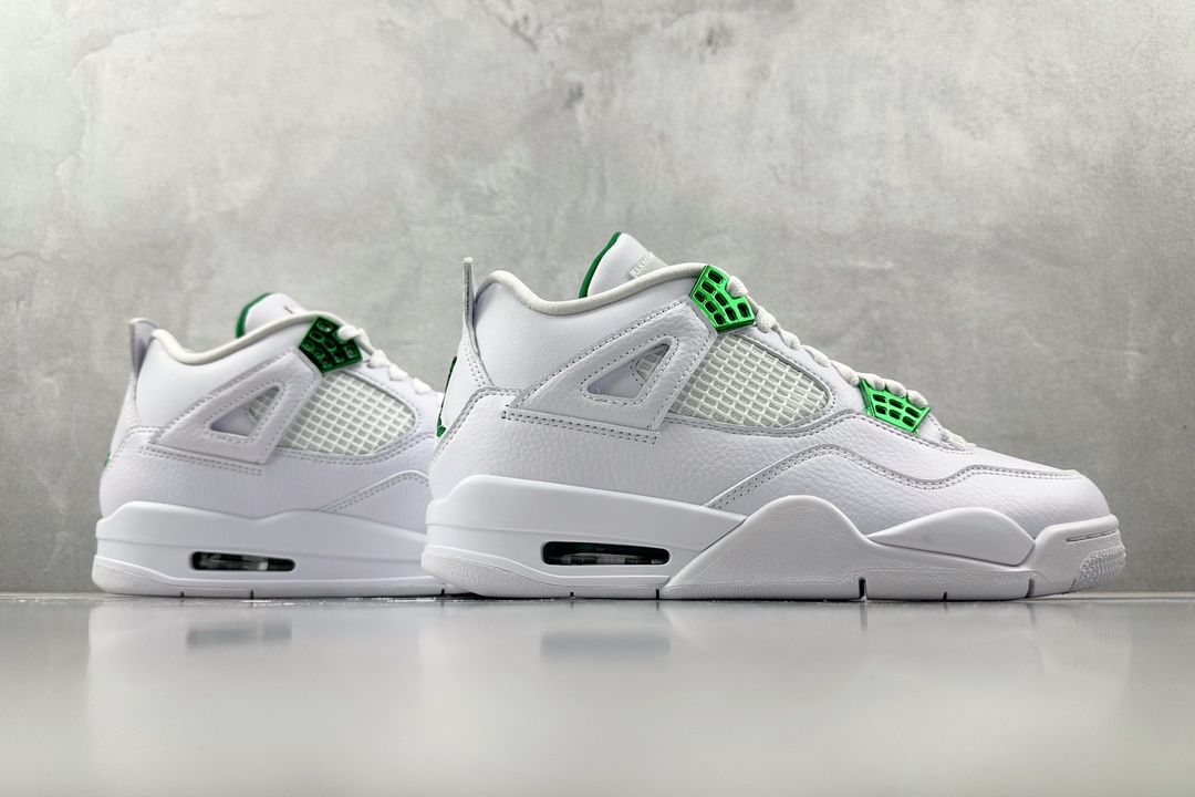 300 口碑神作 外贸专供 独含 49.5 50.5 Jordan Air Jordan 4 retro ”green metallic” 白绿 CT8527-113