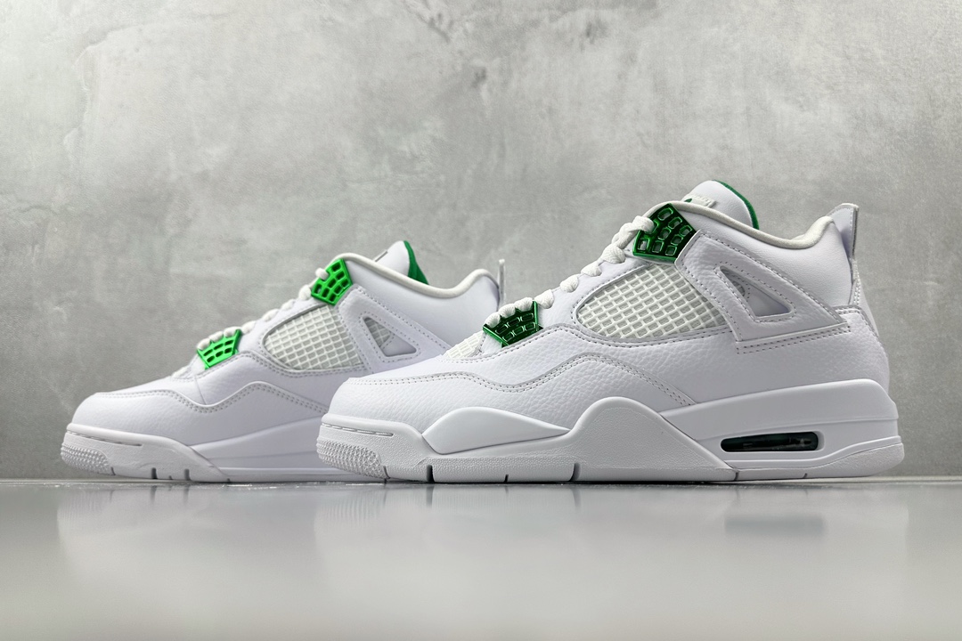 300 口碑神作 外贸专供 独含 49.5 50.5 Jordan Air Jordan 4 retro ”green metallic” 白绿 CT8527-113