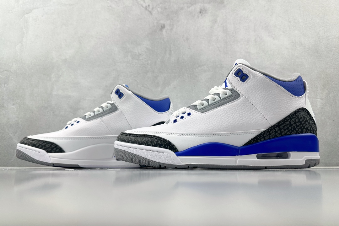 最新外贸批次 Jordan Air Jordan 3 retro ”racer blue” 小闪电 白蓝 CT8532-145