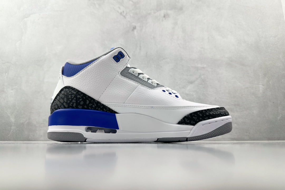 最新外贸批次 Jordan Air Jordan 3 retro ”racer blue” 小闪电 白蓝 CT8532-145