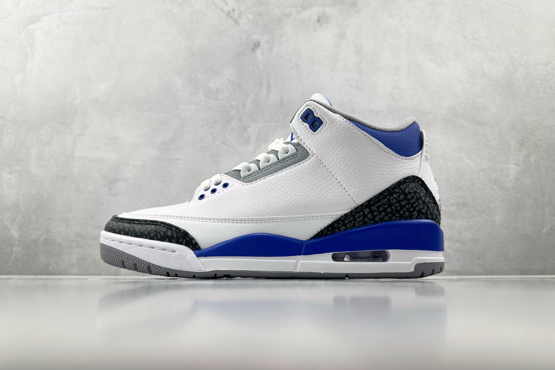 最新外贸批次 Jordan Air Jordan 3 retro ”racer blue” 小闪电 白蓝 CT8532-145