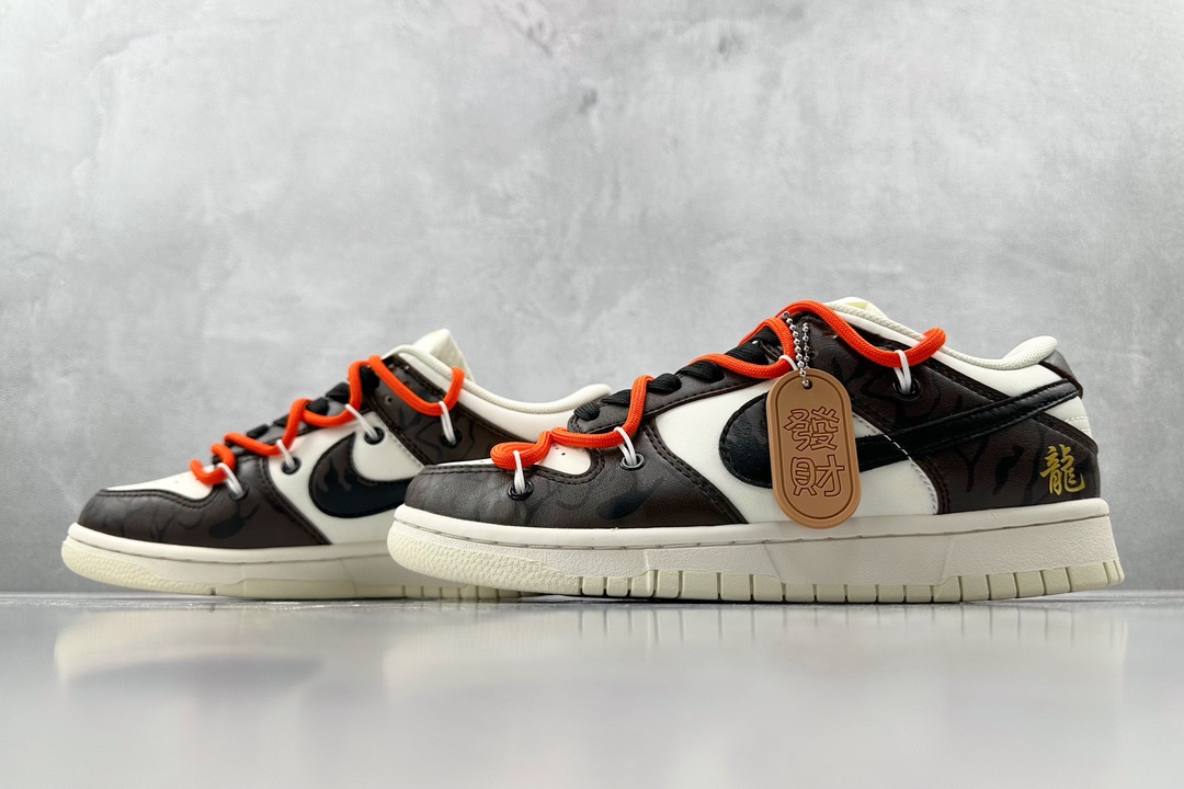  
【定制球鞋】Nike Dunk Low 万事兴龙 米白摩卡

货号：DJ6188 100
尺码：36