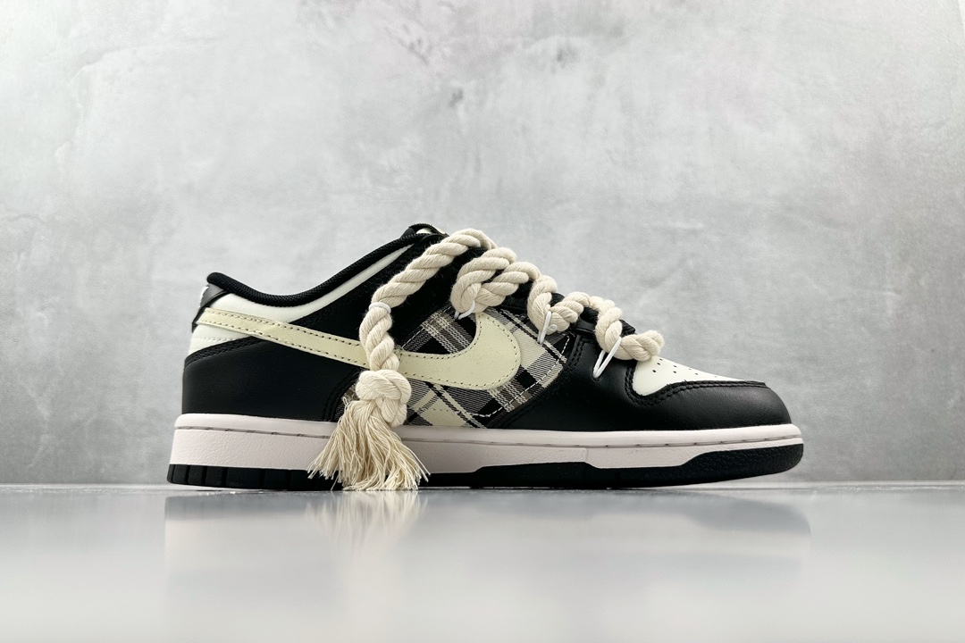  
【定制球鞋】Nike Dunk Low 火心 苏格兰做旧熊猫 米黄黑

货号：DD1391 100
