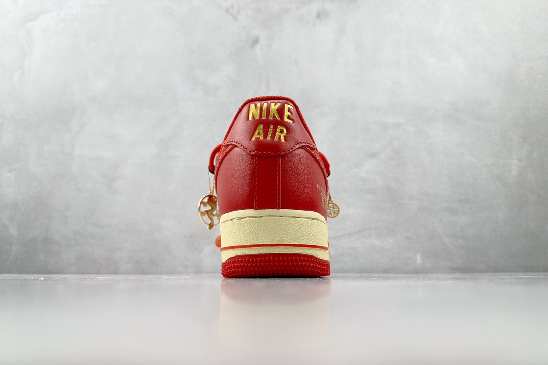 
【定制球鞋】 Nike Air Force 1Low 喜欢你 刺绣 龙凤呈祥婚鞋秀禾 白红

货号：F