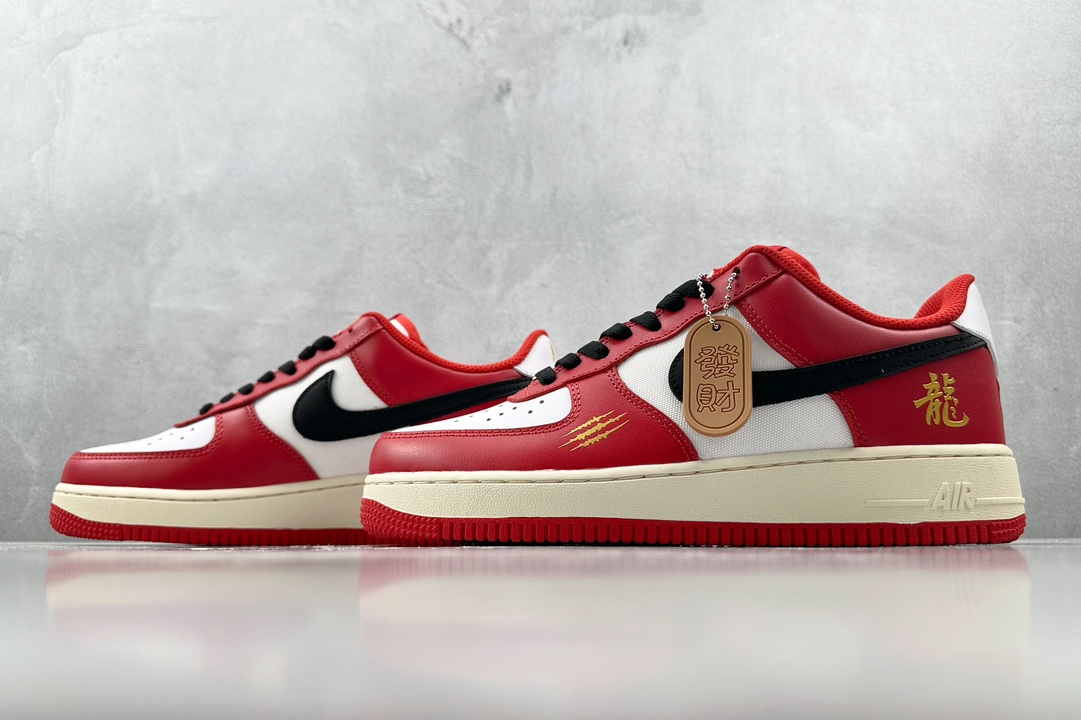 
【定制球鞋】 Nike Air Force 1 Low CNY新年主题龙年限定 金龙 發財 红白

货