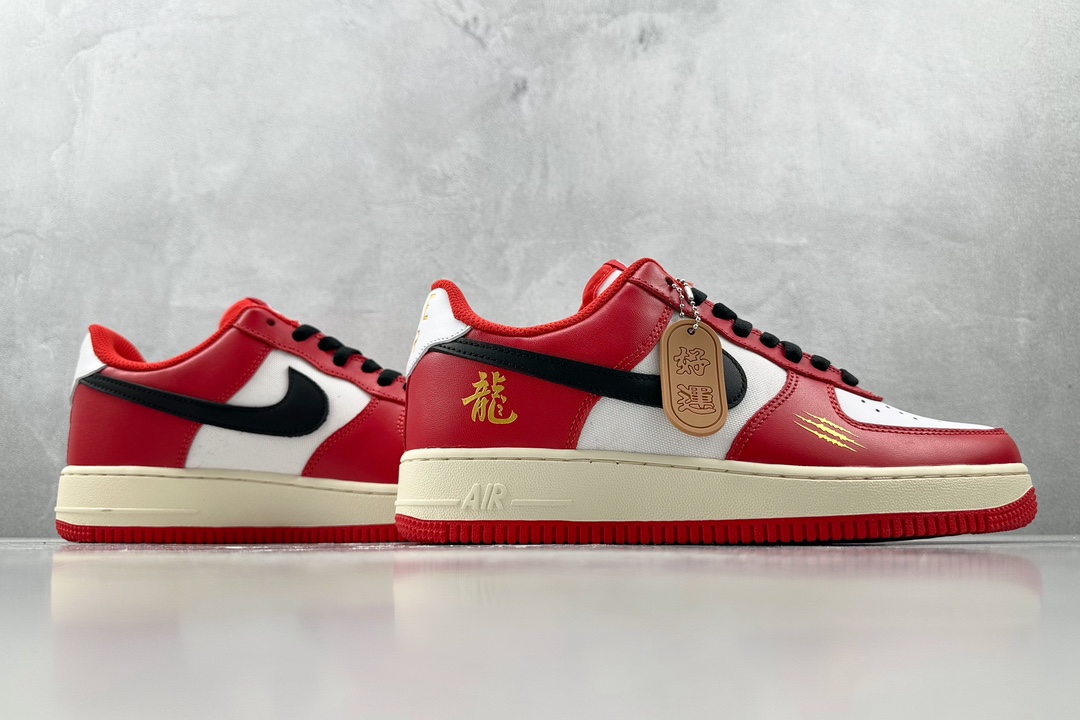 
【定制球鞋】 Nike Air Force 1 Low CNY新年主题龙年限定 金龙 發財 红白

货