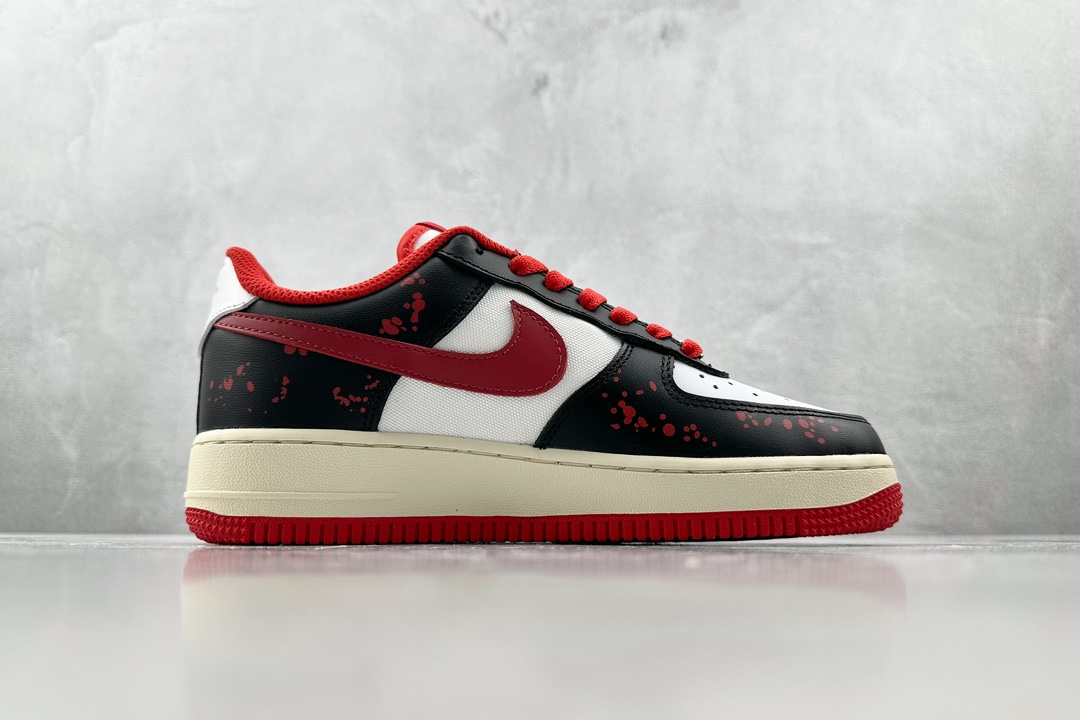 ️定制球鞋NikeAirForce1LowCNY龙转乾坤龙年限定黑红货号FN7439133尺码35.53