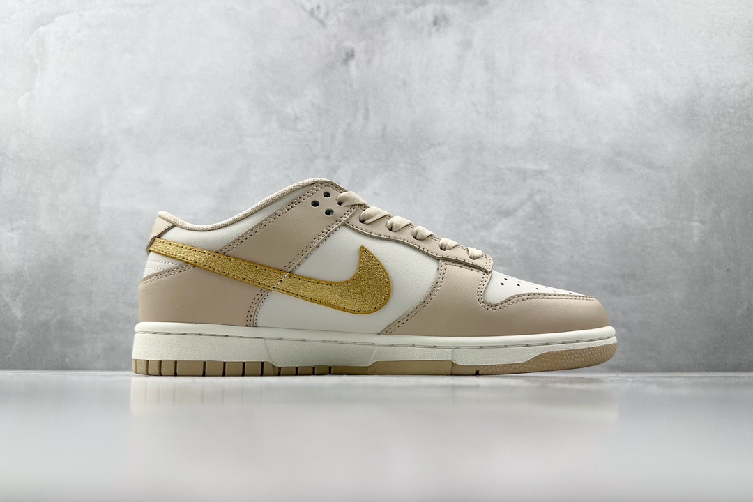 ST 200 全新免修版 Nike Dunk Low '”Gold Swoosh”'奶茶色  DX5930-001