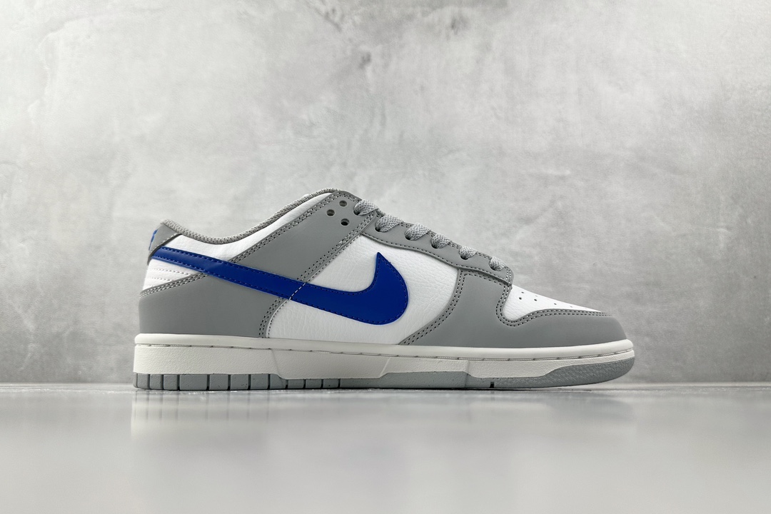 ST 200 全新免修版 Nike Dunk Low ”Grey Royal Blue” GS 白灰蓝 FN3878-001