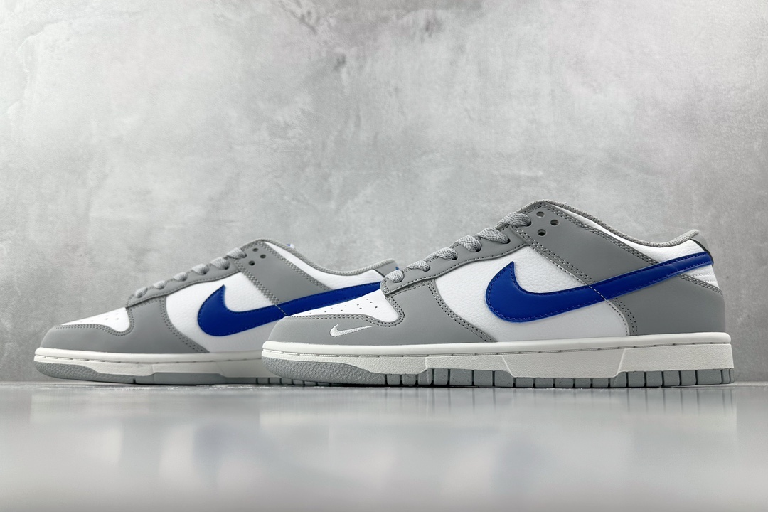 ST 200 全新免修版 Nike Dunk Low ”Grey Royal Blue” GS 白灰蓝 FN3878-001