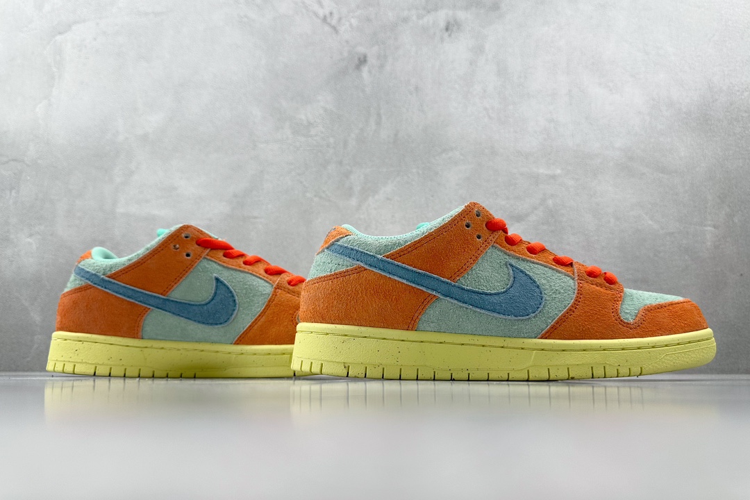 ST免修版 220 Nike Dunk SB Low ”Orange and Emerald Rise” 橙青色 DV5429-800