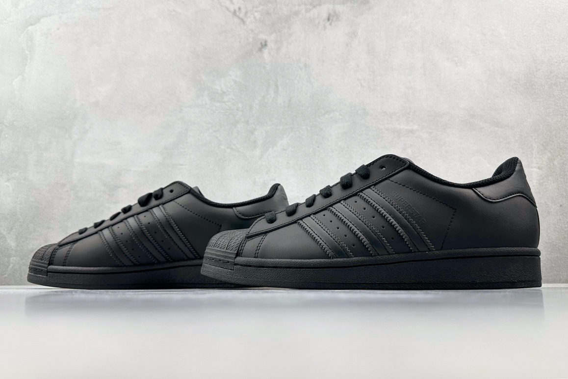 XP 平台专供 150 无敌品控  adidas originals Superstar 纯黑  EG4957