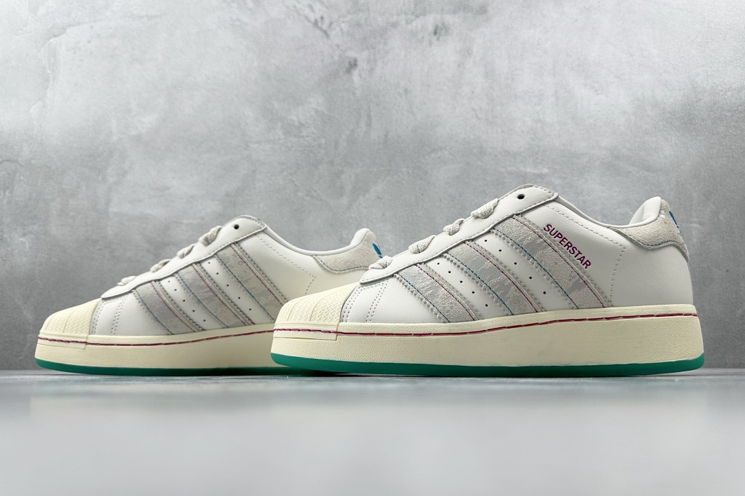 平台订单 220 adidas originals Superstar XLG 白灰绿  ID1140