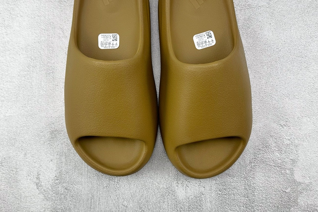 GT版 120  麻面 adidas originals Yeezy Slide ”ochre”'军褐色  GW1931