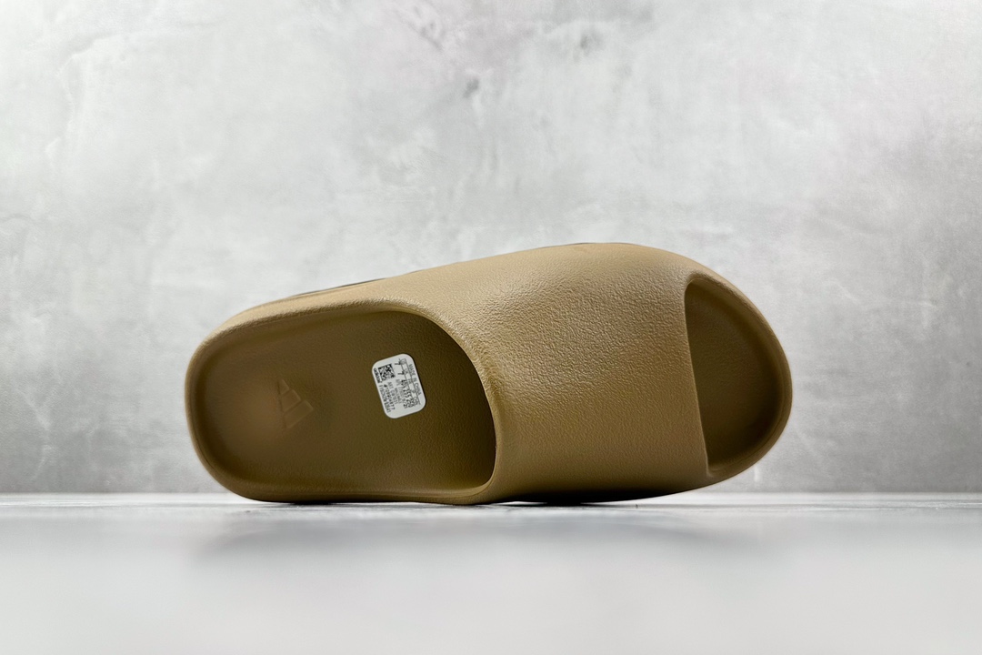 GT版 120  麻面 adidas originals Yeezy Slide ”ochre”'军褐色  GW1931