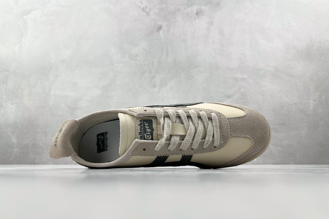 SC版 140 渠道特供 二层跑量 Onitsuka Tiger鬼冢虎 MEXICO 66 奶白炭灰 D2J4L-0297