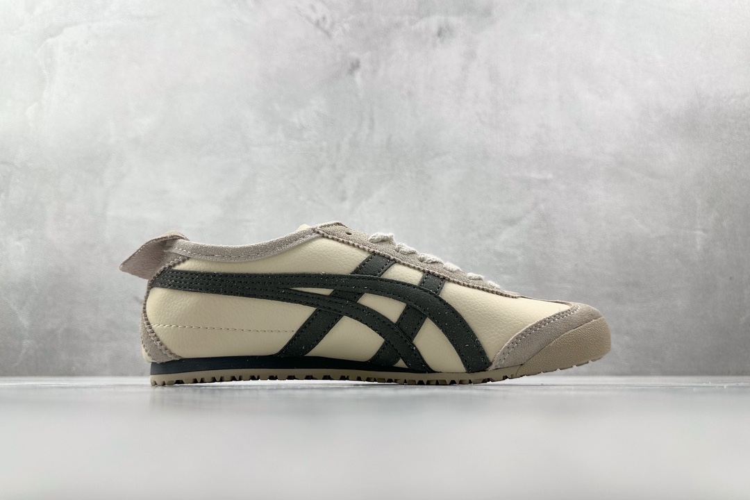 SC版 140 渠道特供 二层跑量 Onitsuka Tiger鬼冢虎 MEXICO 66 奶白炭灰 D2J4L-0297