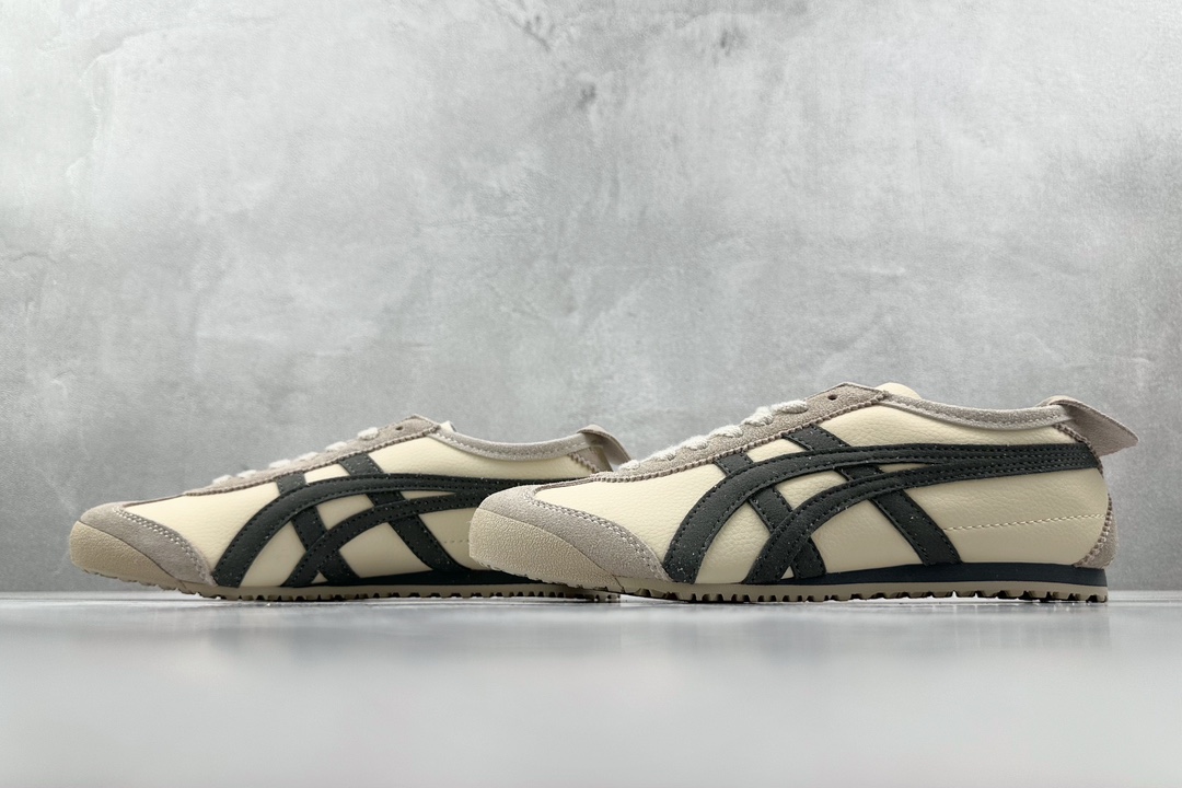 SC版 140 渠道特供 二层跑量 Onitsuka Tiger鬼冢虎 MEXICO 66 奶白炭灰 D2J4L-0297