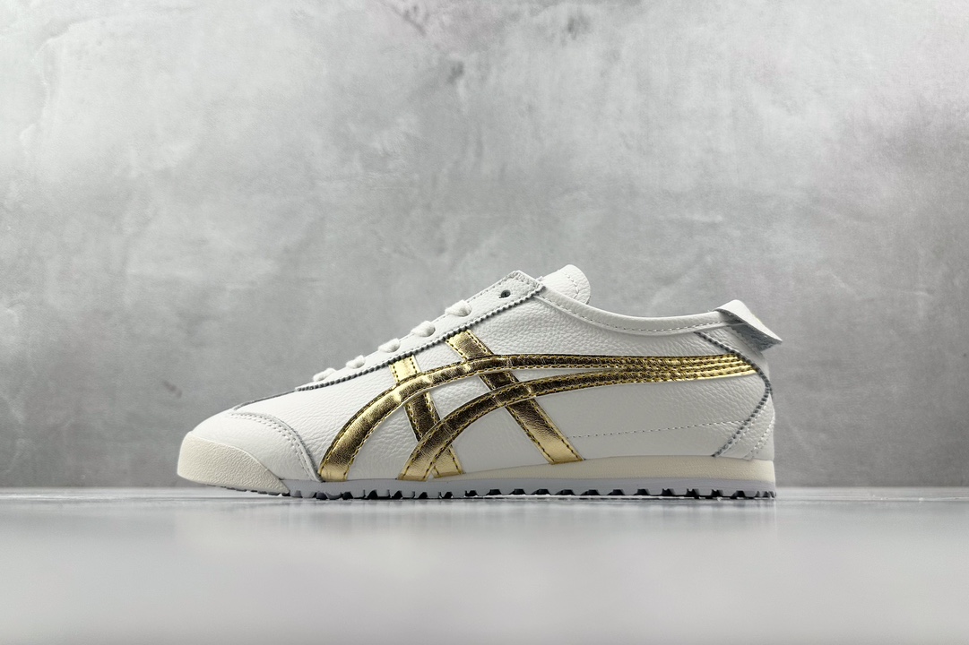 SC版 140 渠道特供 二层跑量 Onitsuka Tiger鬼塚虎 MEXICO 66  冷白亮金 11183A499-101