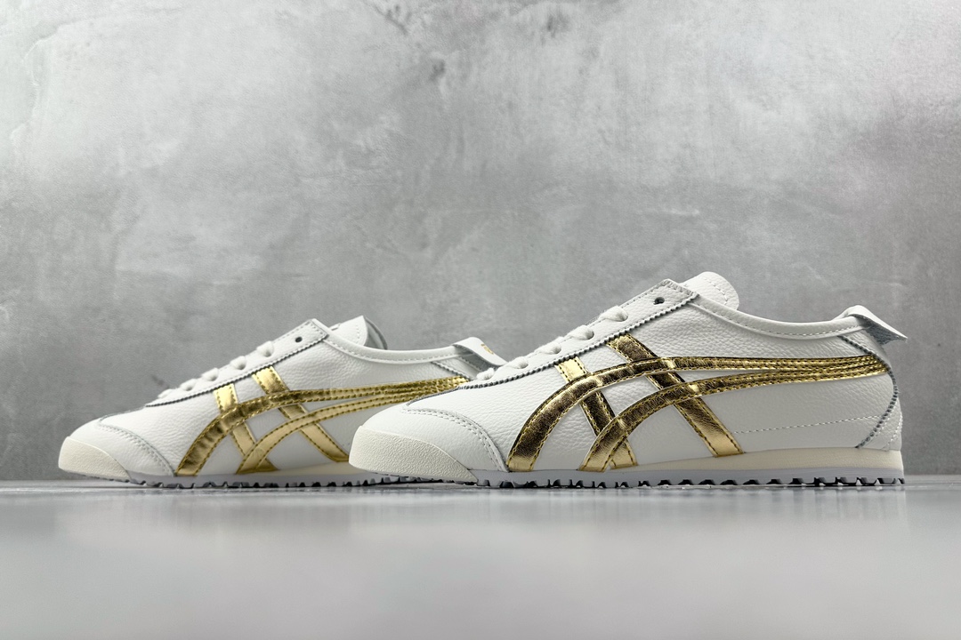 SC版 140 渠道特供 二层跑量 Onitsuka Tiger鬼塚虎 MEXICO 66  冷白亮金 11183A499-101