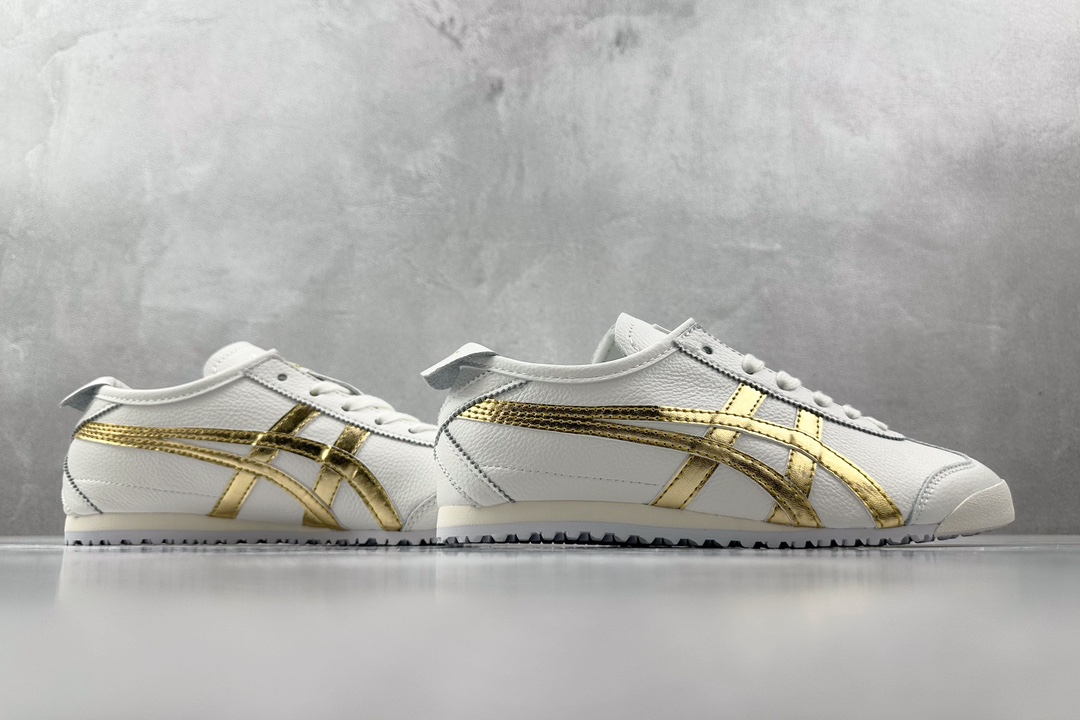 SC版 140 渠道特供 二层跑量 Onitsuka Tiger鬼塚虎 MEXICO 66  冷白亮金 11183A499-101