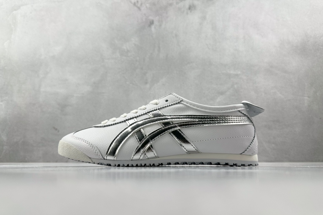 SC版 140  渠道特供 二层跑量 Onitsuka Tiger鬼塚虎 MEXICO 66 白银 1183A499-100