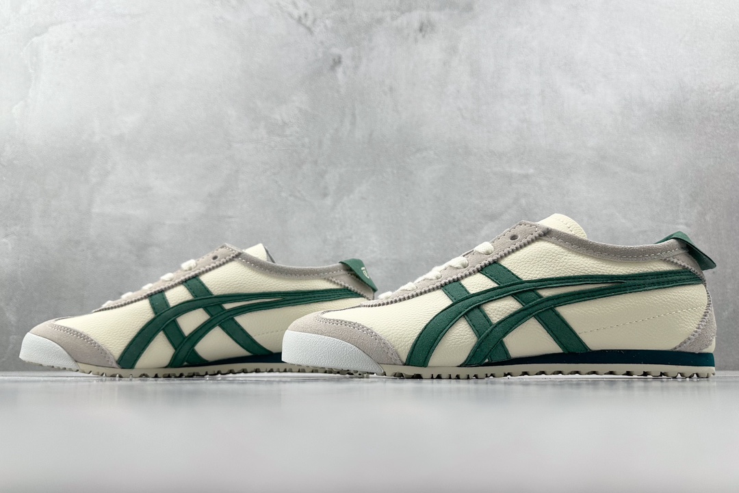 SC版 140 渠道特供 二层跑量 Onitsuka Tiger鬼冢虎 Tokuten MEXICO 66 白绿色 1183C076-250