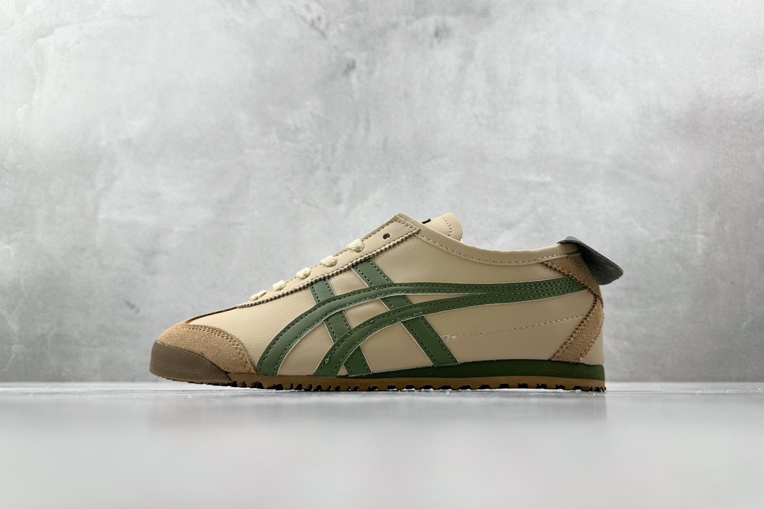 SC版 140 渠道特供 二层跑量 Onitsuka Tiger鬼冢虎 MEXICO 66 棕绿 DL408-1785