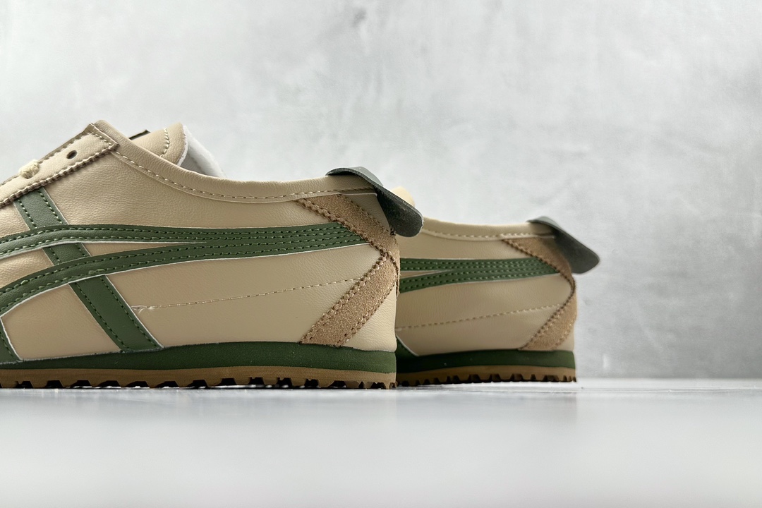 SC版 140 渠道特供 二层跑量 Onitsuka Tiger鬼冢虎 MEXICO 66 棕绿 DL408-1785