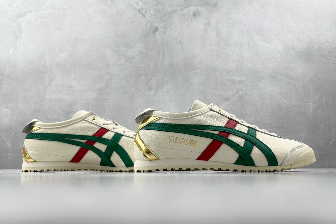 SC版 140 渠道特供 二层跑量 Onitsuka Tiger鬼冢虎  MEXICO 66 白绿色 1183B511-200