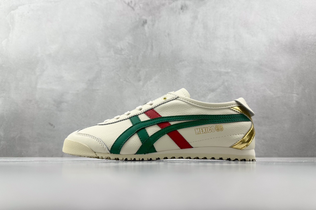 SC版 140 渠道特供 二层跑量 Onitsuka Tiger鬼冢虎  MEXICO 66 白绿色 1183B511-200