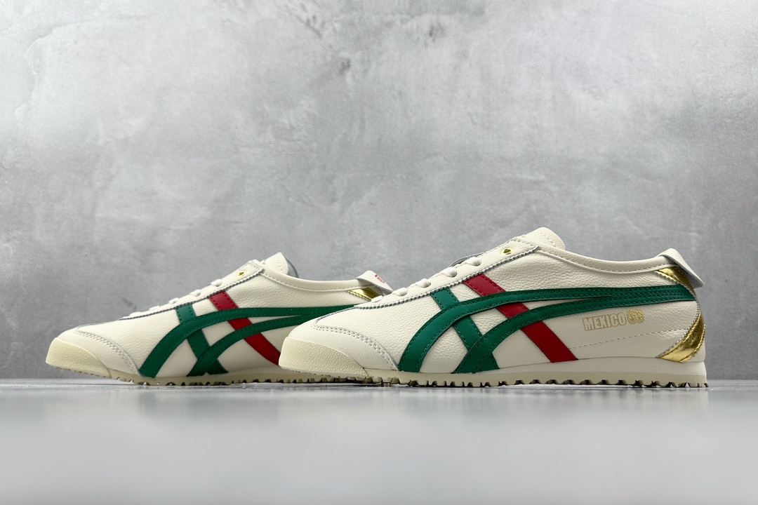 SC版 140 渠道特供 二层跑量 Onitsuka Tiger鬼冢虎  MEXICO 66 白绿色 1183B511-200